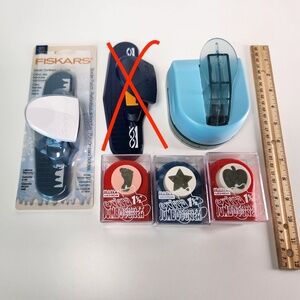 Assorted Lot of 5 Paper Punch Set Scrapbooking Marvy Creative Memories Fiskars